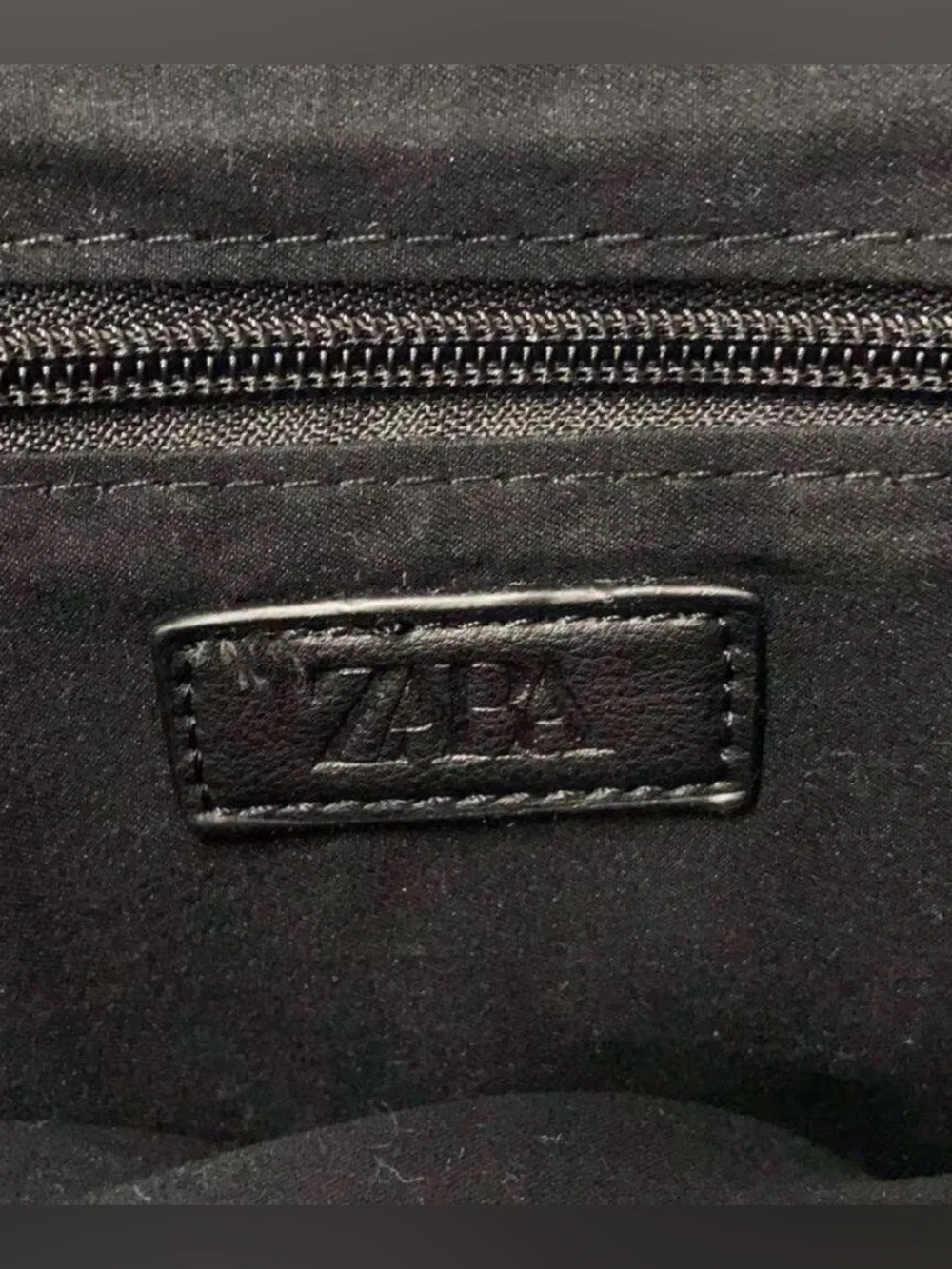 ZARA Black Structured Tote Bag Minimalist Monochrome Unisex Work Laptop Shopper
